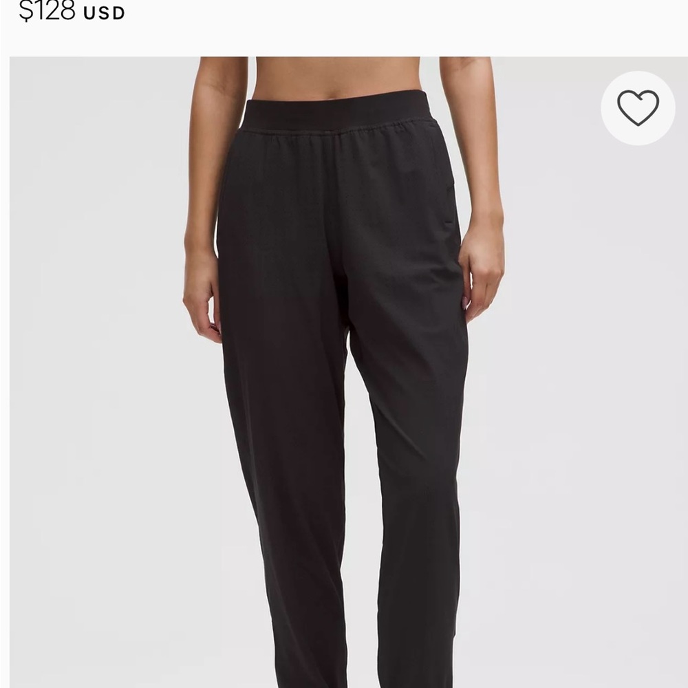 Lululemon adapted state, high-rise perforated jogger, black, size 2, like new